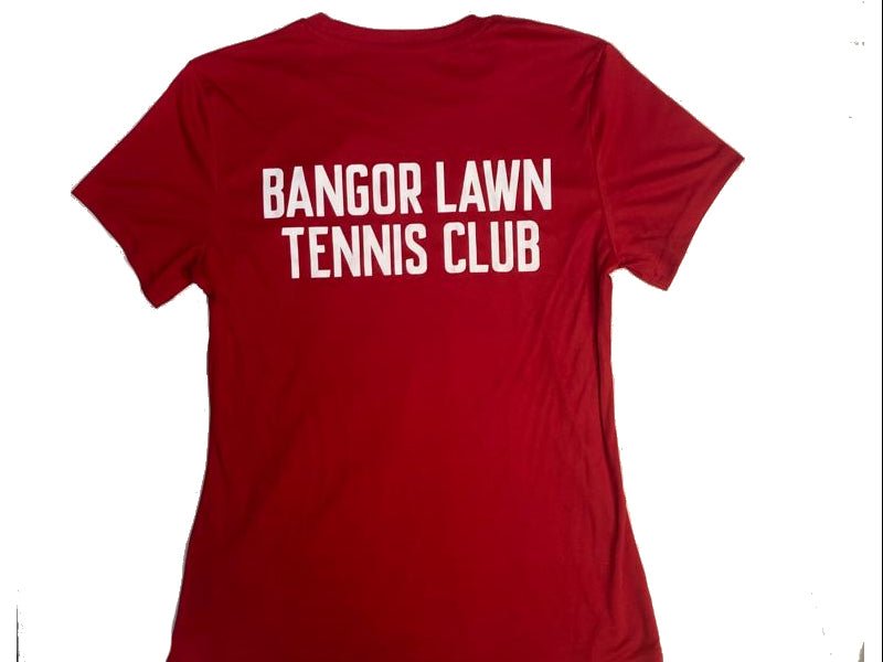 Bangor Lawn Tennis Club Mens Tee (Fire Red) - Gotto Sports Belfast -f828-banger-lawn-tennis-club-adult-tee-red-small