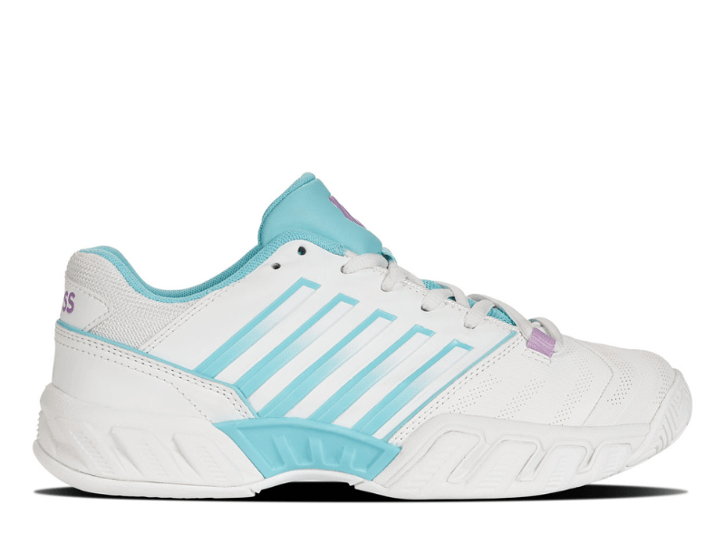 K-Swiss Bigshot Light 4 Ladies Tennis Shoes (Brilliant White/Angel Blue/Sheer Lilac) - Gotto Sports Belfast -632e-k-swiss-bigshot-light-4-ladies-tennis-shoes-brilliant-white-angel-blue-sheer-lilac-uk-5-5