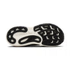 Close-up of a black and white shoe sole on a white background