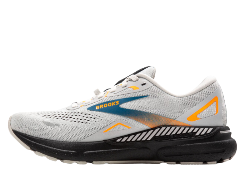 Brooks Adrenaline GTS 23 GTX Mens Running Shoe Oyster Mushroom Orange Blue