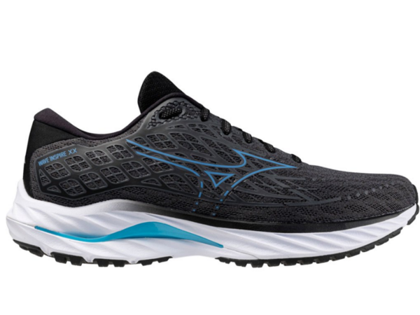 Mizuno Wave Inspire 20 Mens Running Shoe Iron Gate Parisian Blue Black