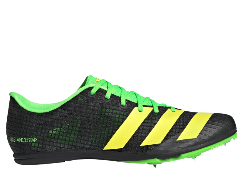Adidas Distancestar Running Spikes (Black/Green/Yellow) - Gotto Sports Belfast -0c87-adidas-distancestar-mens-running-spikes-black-green-yellow-uk-8