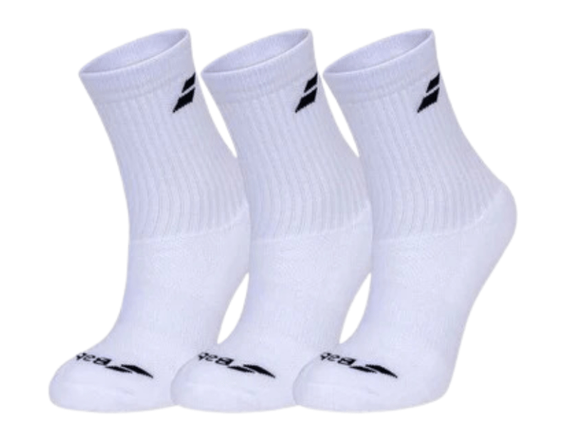 Babolat 3 Pack Sock White - Gotto Sports Belfast -babolat-3-pack-sock-white-uk-9-11