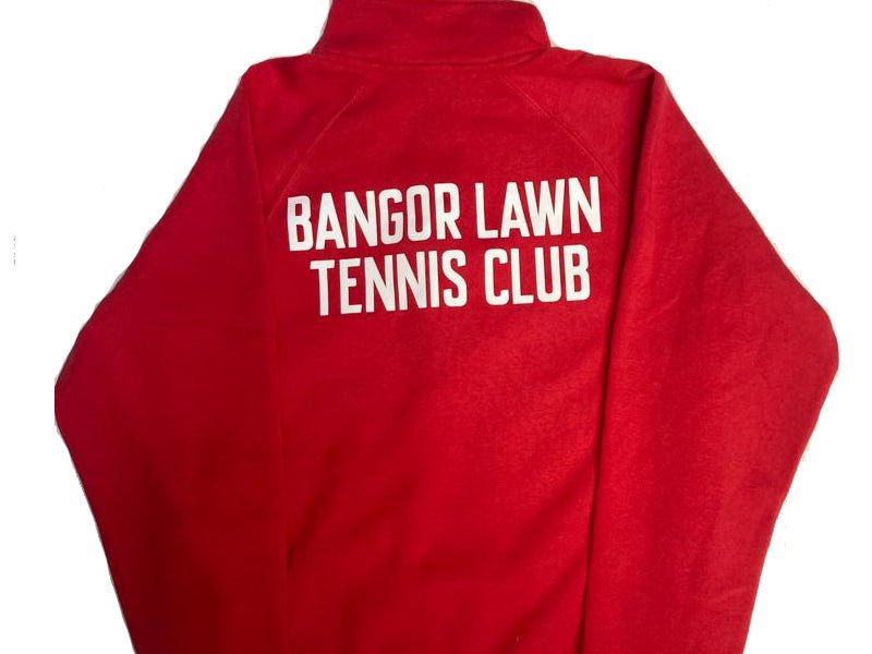 Bangor Lawn Tennis Club 1/2 Zip Fleece (Fire Red) - Gotto Sports Belfast -5b1d-banger-lawn-tennis-club-1-2-zip-fleece-red-small