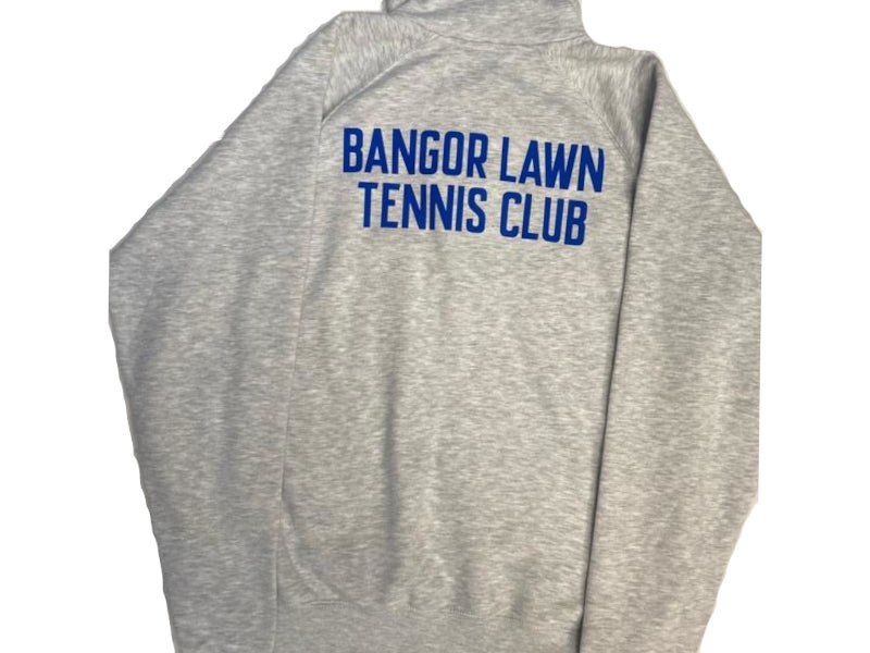 Bangor Lawn Tennis Club 1/2 Zip Fleece (Heather Grey) - Gotto Sports Belfast -30aa-banger-lawn-tennis-club-1-2-zip-fleece-grey-small