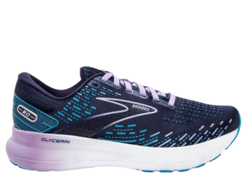 Brooks Glycerin 20 Ladies Running Shoe (Peacoat/Ocean/Pastel Lilac) - Gotto Sports Belfast -209b-brooks-glycerin-20-ladies-running-shoe-peacoat-ocean-pastel-lilac-uk-6-5