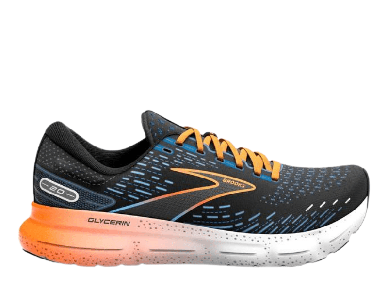 Running shoes black outlet orange