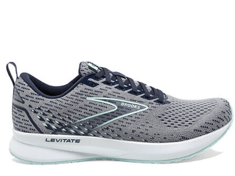 Brooks Levitate 5 Ladies Running Shoe (Grey/Peacoat/Blue Light) - Gotto Sports Belfast -brooks-levitate-5-ladies-running-shoe-grey-peacoat-blue-light-uk-5