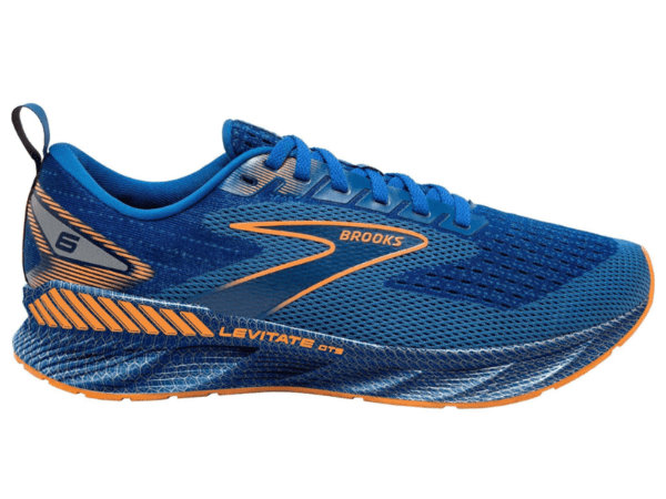 Brooks Levitate GTS 6 Mens Running Shoe (Classic Blue/Orange) - Gotto Sports Belfast -564c-brooks-levitate-gts-6-mens-running-shoe-classic-blue-orange-uk-8