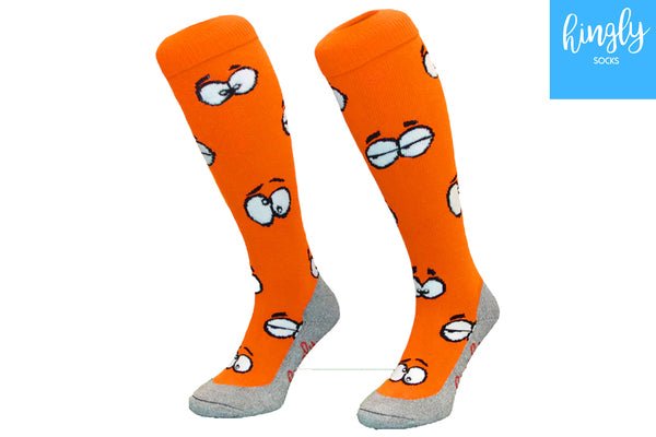 Hingly Socks (Orange Eyes) - Gotto Sports Belfast -b16b-hingly-socks-orange-eyes-uk-12-5-3