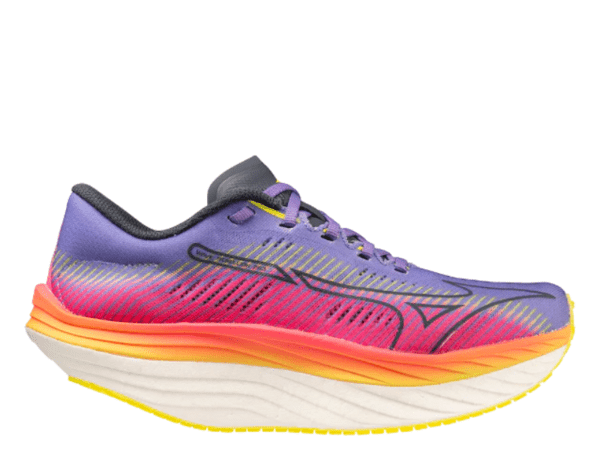 Mizuno Wave Rebellion Pro Ladies Running Shoe (High-Vis Pink/Ombre Blue/Purple Punch) - Gotto Sports Belfast -fc23-mizuno-wave-rebellion-pro-ladies-running-shoe-high-vis-pink-ombre-blue-purple-punch-uk-7