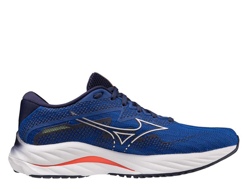 Mizuno Wave Rider 27 Mens Running Shoe (Surf the Web/White/Neon Flame) - Gotto Sports Belfast -0adc-mizuno-wave-rider-27-mens-running-shoe-surf-the-web-white-neon-flame-uk-9-5