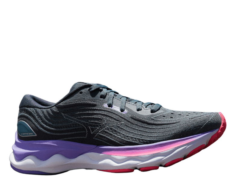 Mizuno Wave Skyrise 4 Ladies Running Shoe (Grey/Purple/Pink) - Gotto Sports Belfast -0b4a-mizuno-wave-skyrise-4-ladies-running-shoe-grey-purple-pink-uk-7-5