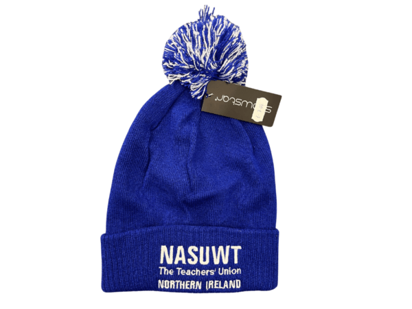 NASUWT Bobble Hat (Royal Blue) - Gotto Sports Belfast -98b5-nasuwt-bobble-hat-royal-blue