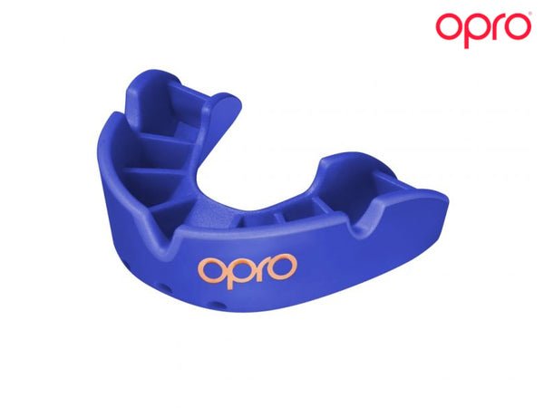 Opro Bronze Self-Fit Mouthguard (Blue) - Gotto Sports Belfast -7a8f-opro-bronze-self-fit-mouthguard-blue-junior